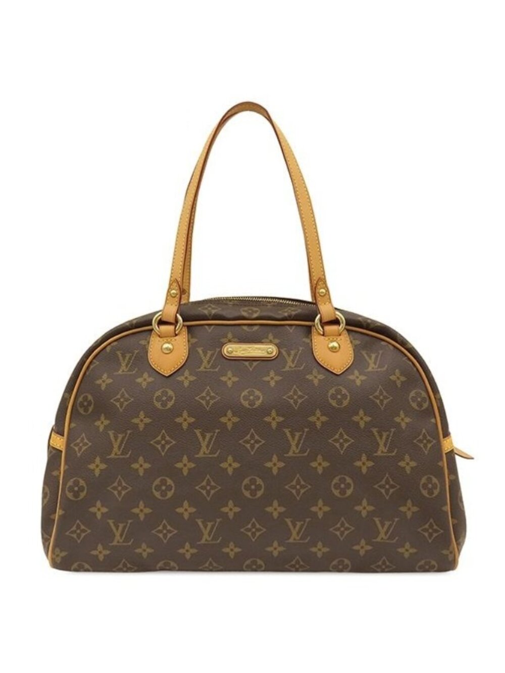 Louis Vuitton Boston Bag Montorgueil GM Monogram Canvas Gold Brown